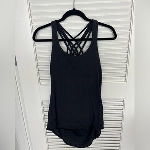 Lululemon Criss Cross Black Tank - size 8